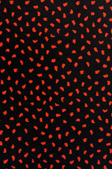 Black and Red Printed Button Up Shirt