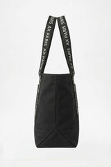 Black AX Paris Logo Canvas Tote Bag