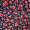 Black and Red Floral Print High Neck Elasticated Top
