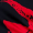 Black And Red Print One Sleeve Ruched Side Mini Dress