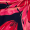 Black And Coral Red Floral Print Halter Neck Midi Dress