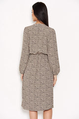 Animal Print Wrap Style Dress