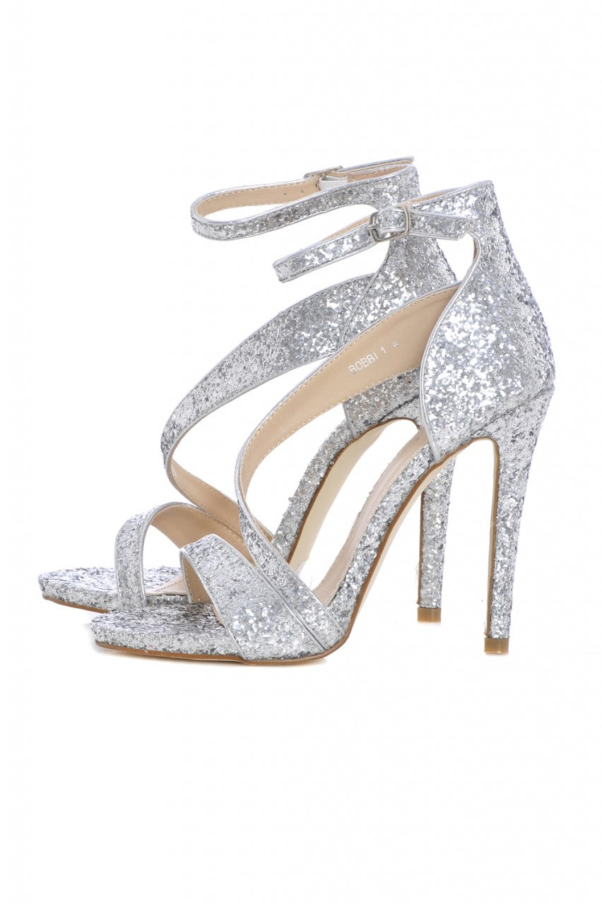 All Over Glitter Strap Heels