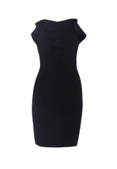 Black Boob Tube Frill Dress