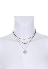 Black and Gold Layered Necklace